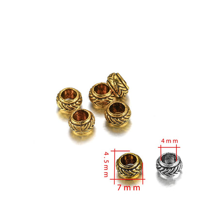 Tibetan Big Hole Spacer Loose Beads, 20pcs