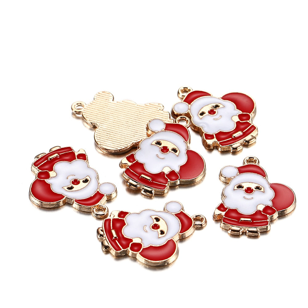 Pendentifs de Noël en métal émaillé, 10-15 pièces