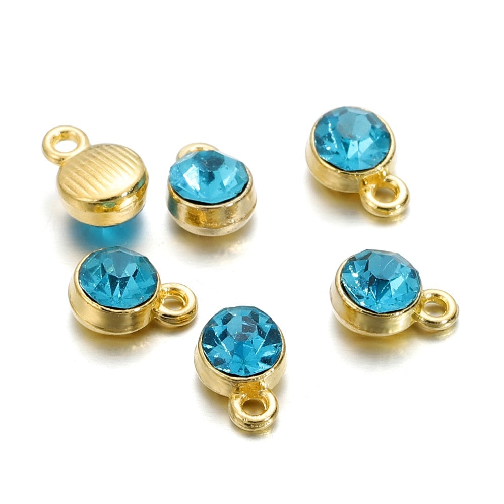 Colorful Crystal Birthstone Dangle Charms
