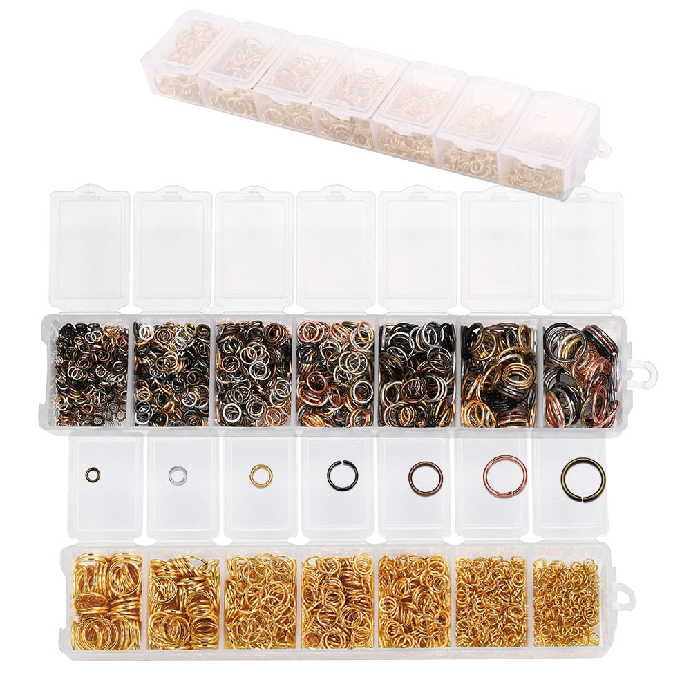 Open Jump Ring Connectors Set, 1370pcs