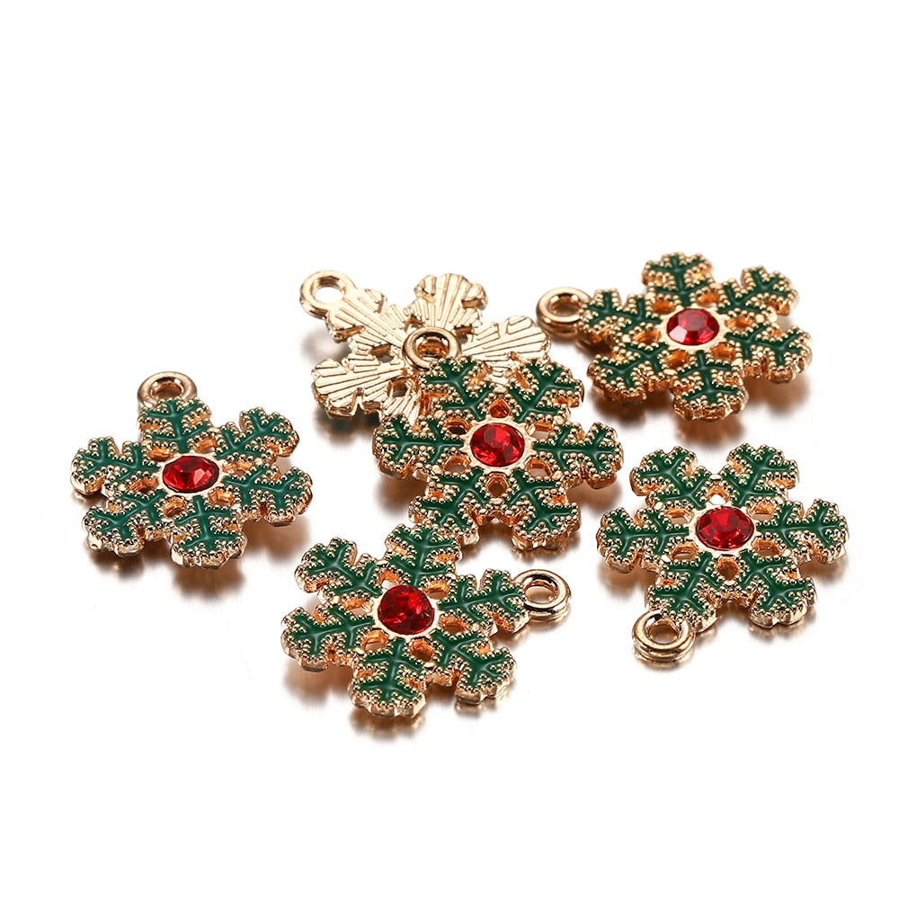 Pendentifs de Noël en métal émaillé, 10-15 pièces
