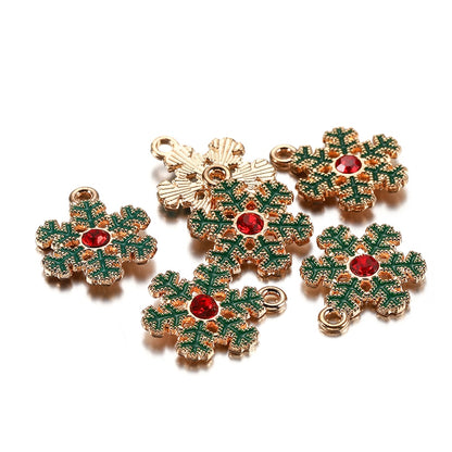 Pendentifs de Noël en métal émaillé, 10-15 pièces