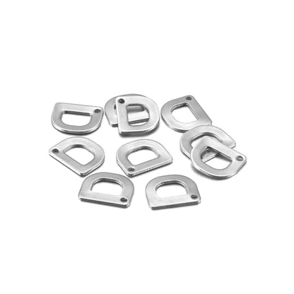 Pendentif lettre alphabet AZ en acier inoxydable, 50 pièces