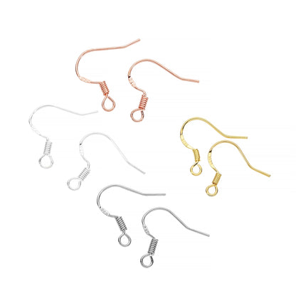 0.6x15mm Earring Clasps Hooks, 50Pcs