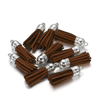 60 pendentifs en cuir vintage avec pampilles de 38 mm.