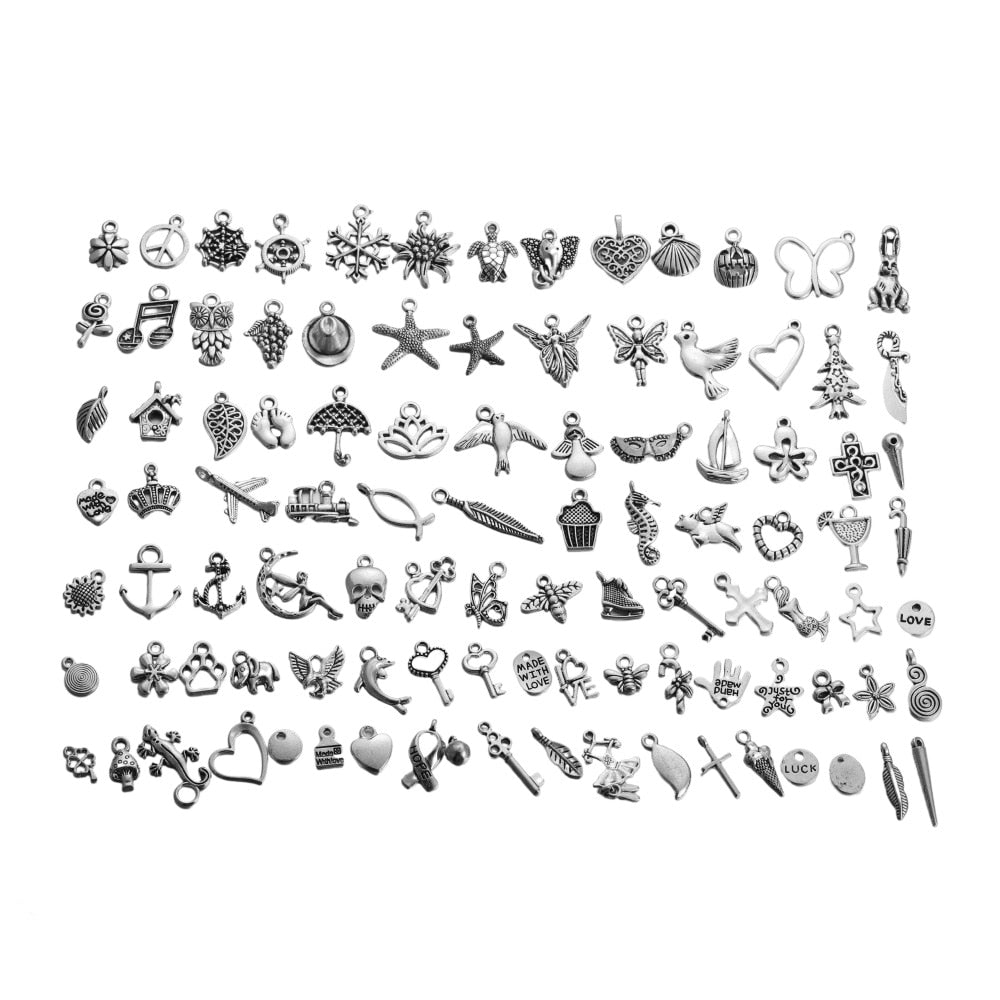 30-100Pcs Mixed Styles Pendants