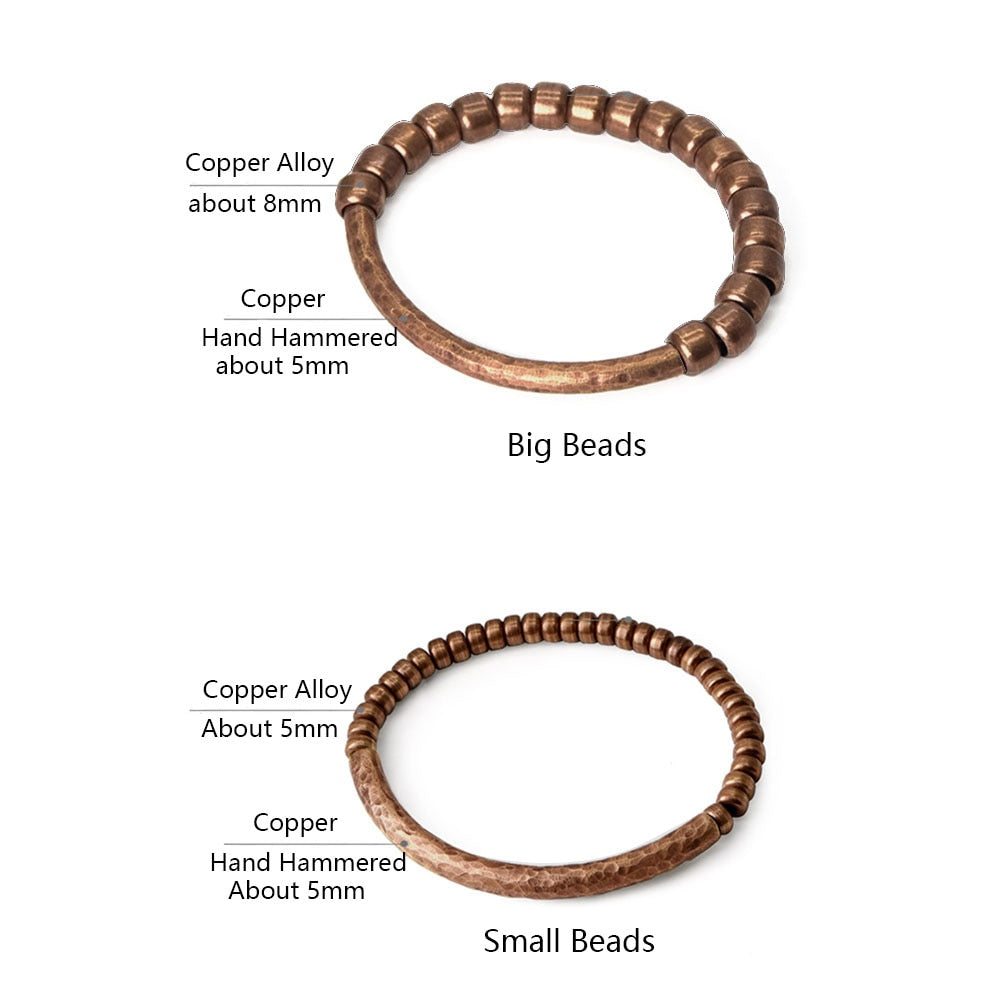 Vintage Hammered Pure Copper Bracelet
