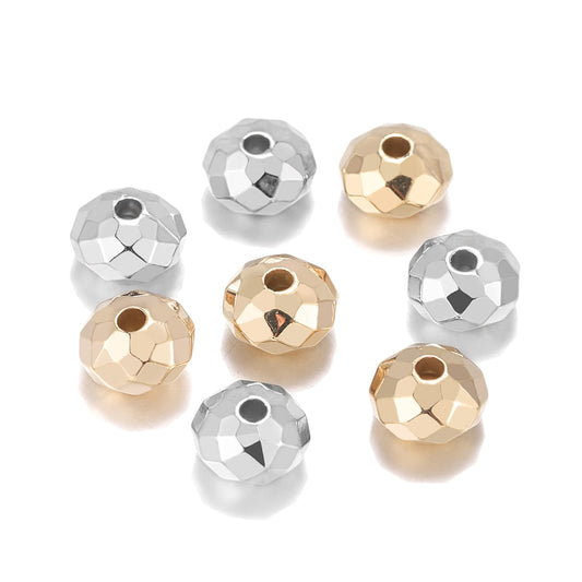100pcs Abacus Round CCB Plastic Beads