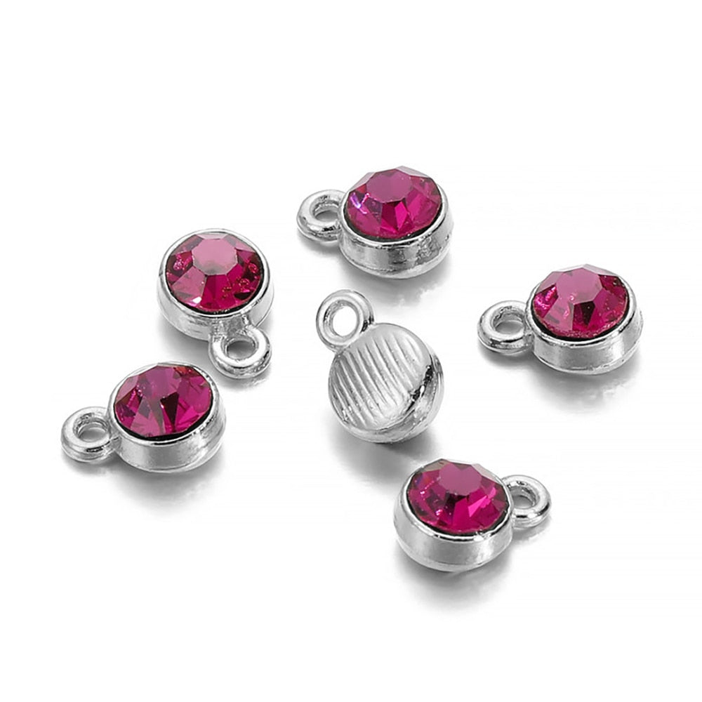 Colorful Crystal Birthstone Dangle Charms