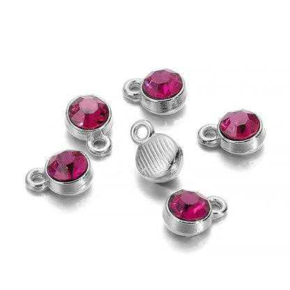 Colorful Crystal Birthstone Dangle Charms