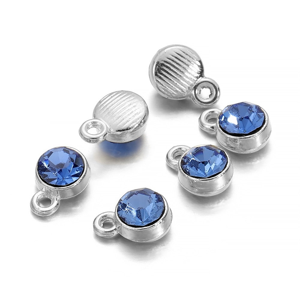 Colorful Crystal Birthstone Dangle Charms