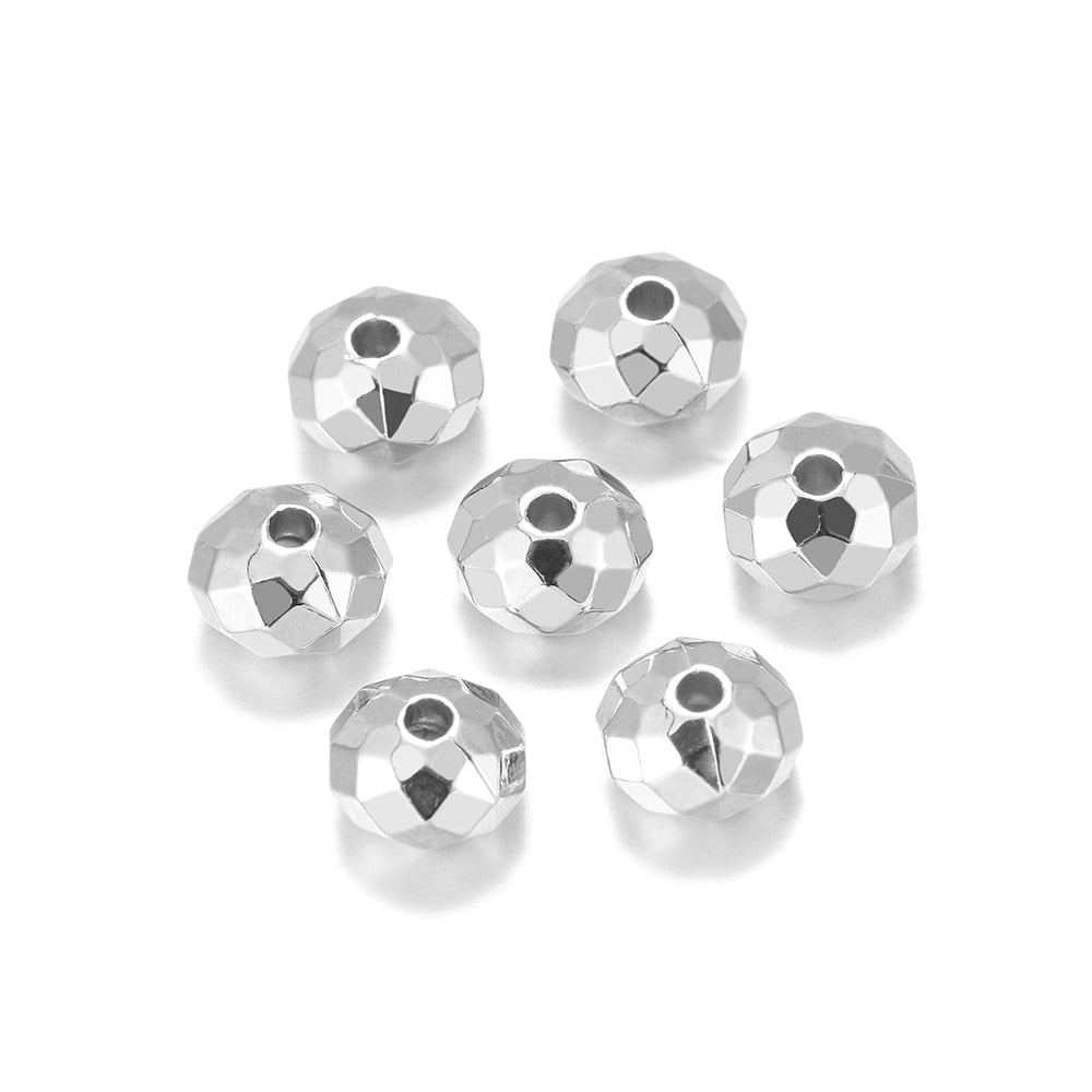 100pcs Abacus Round CCB Plastic Beads