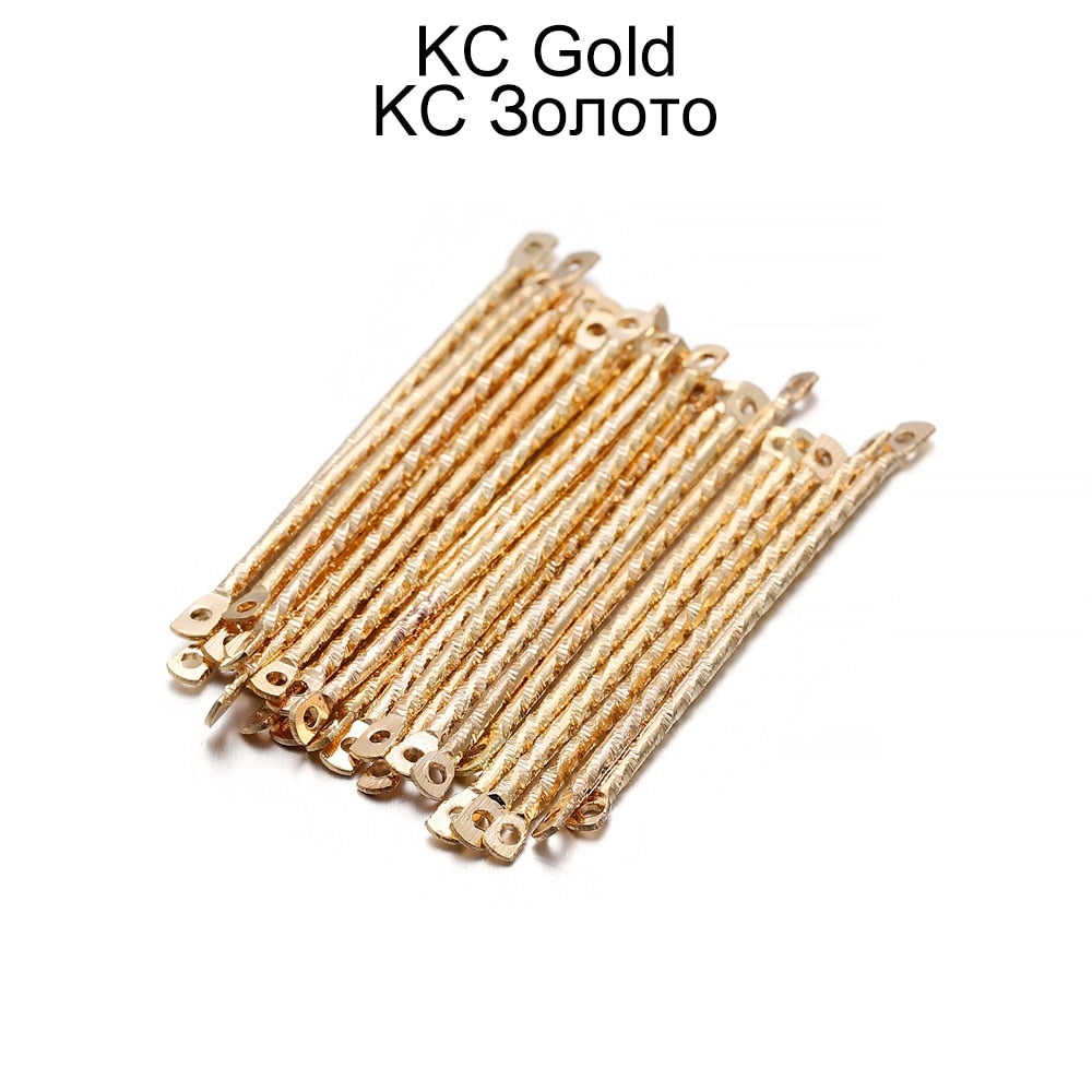 15-40mm Gold Stripe Double Cylinder Bar Earrings, 100Pcs