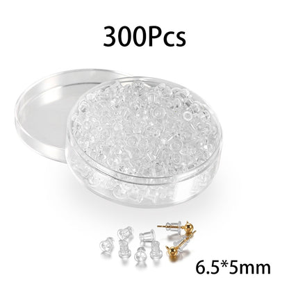 Box Silicone Bullet Earrings Back, 800Pcs