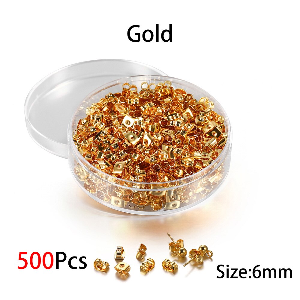 Box Silicone Bullet Earrings Back, 800Pcs