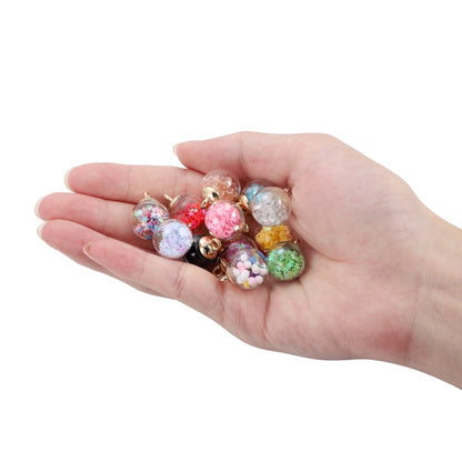 10pcs 16mm Transparent Glass Ball Star Beads