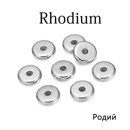 150pcs Flat Round CCB Plastic Beads, 2mm Hole