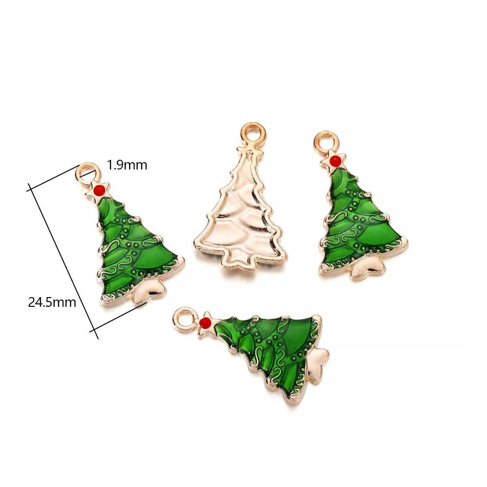 Pendentifs de Noël en métal émaillé, 10-15 pièces