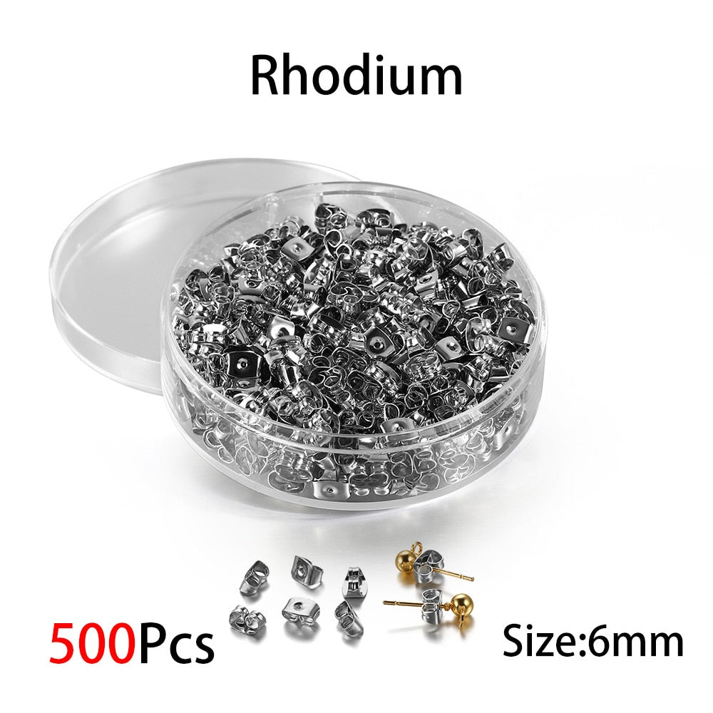 Box Silicone Bullet Earrings Back, 800Pcs