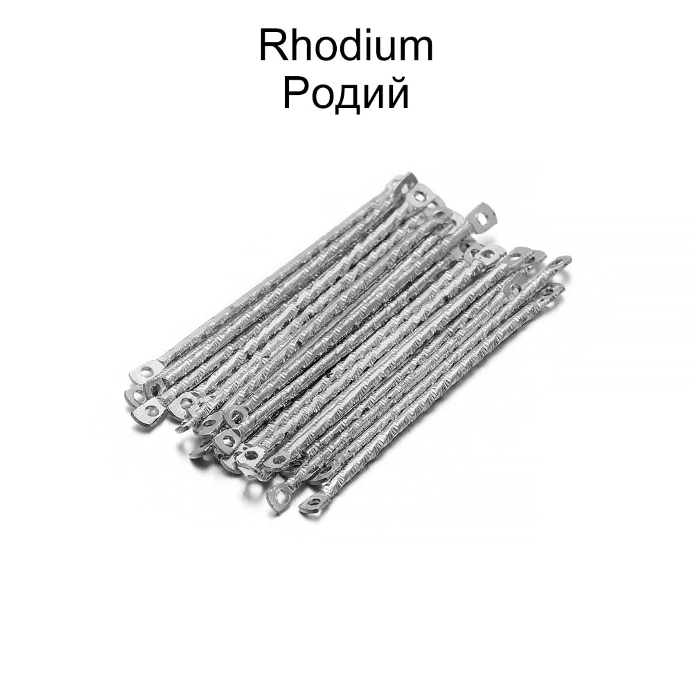 15-40mm Gold Stripe Double Cylinder Bar Earrings, 100Pcs