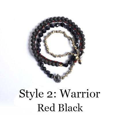 Rock Lava Stone and Blue Sandstone Bracelet
