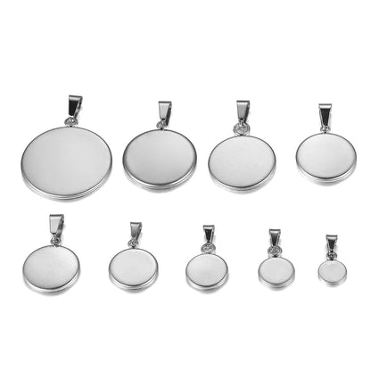 10pcs 6-30mm Stainless Steel Pendant Settings