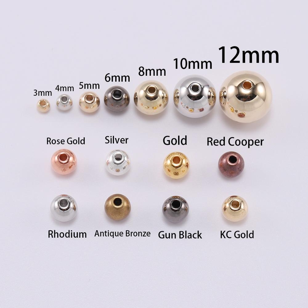 Round CCB Spacer Bead Seed, 30-100pcs