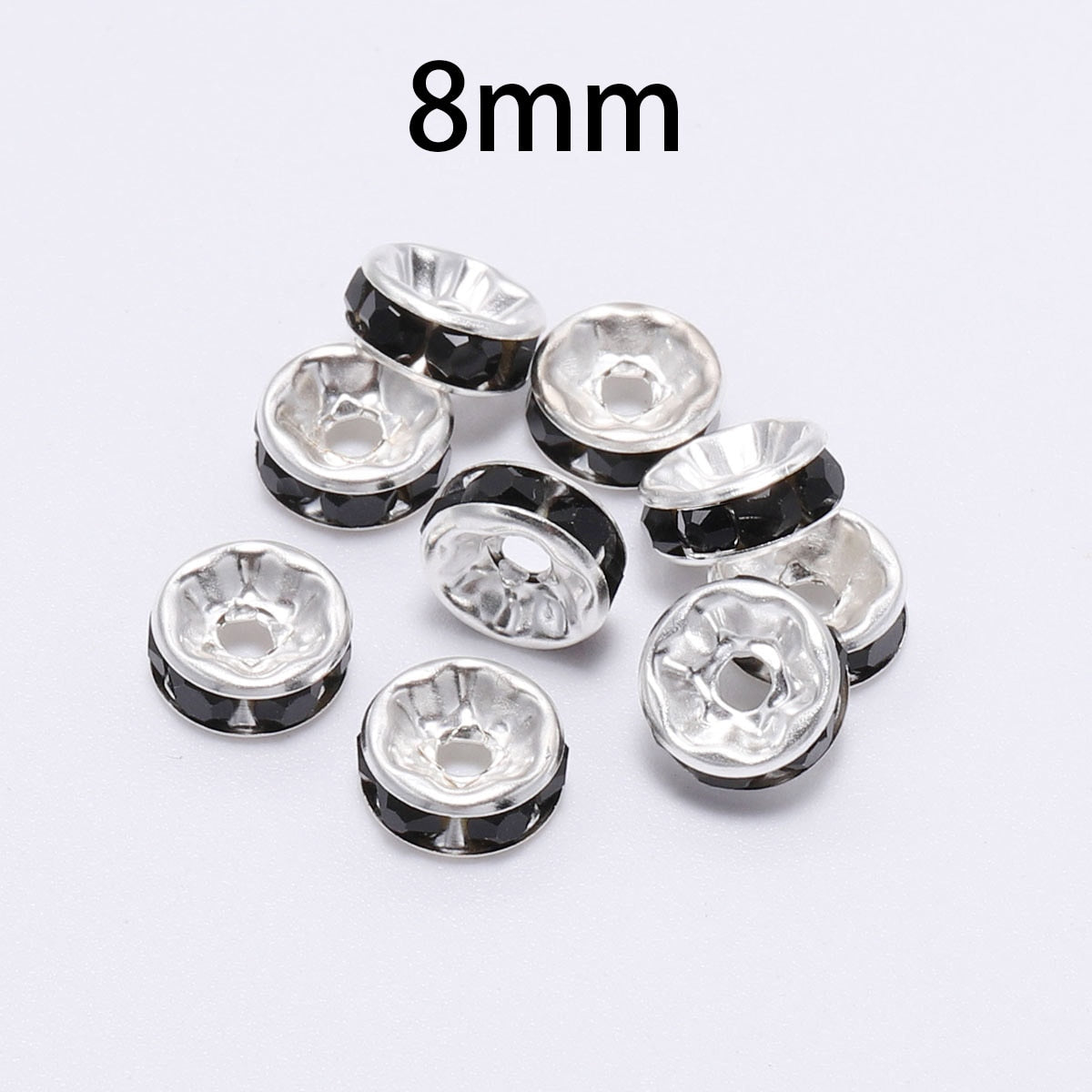 Rhinestone Rondelles Crystal Bead, 50pcs