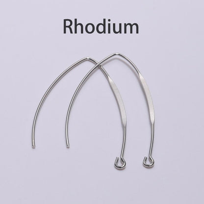 French V-Shaped Lever Earring Hooks, 20pcs