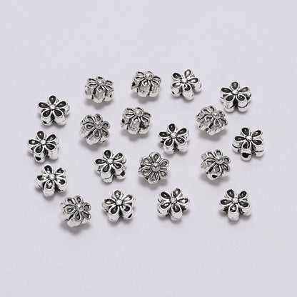 6mm Tibetan Antique Spacer Flower Bead 50pcs