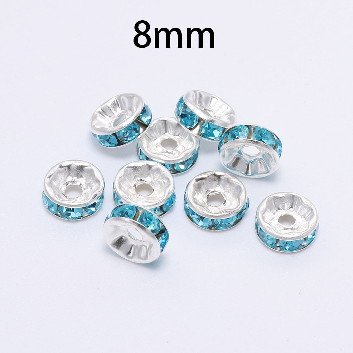 Rhinestone Rondelles Crystal Bead, 50pcs