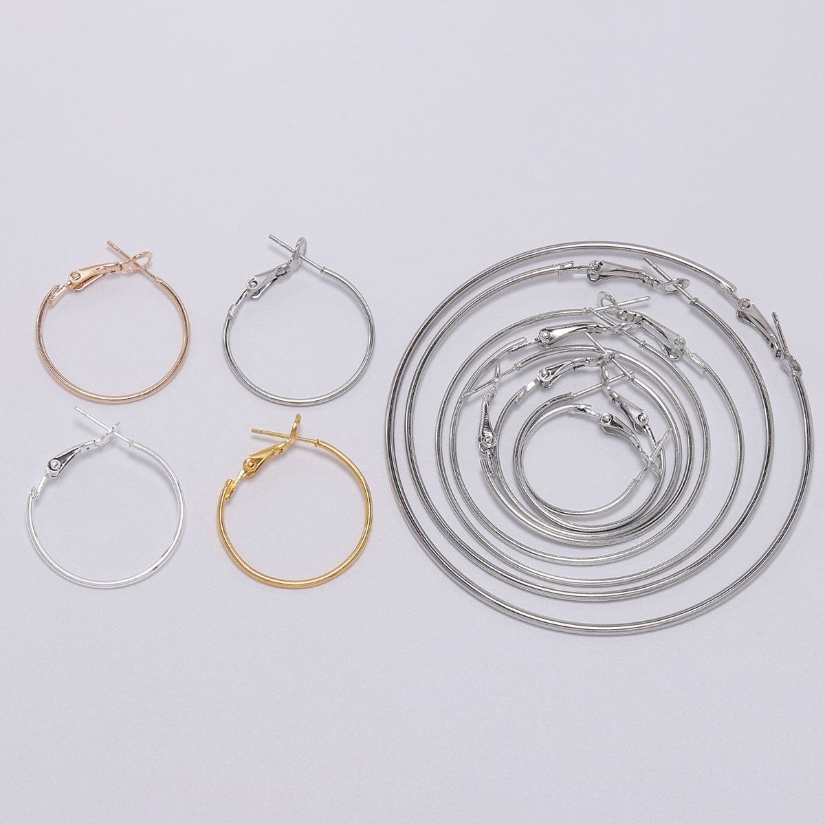 20-50mm Gold Circle Hoop Earrings