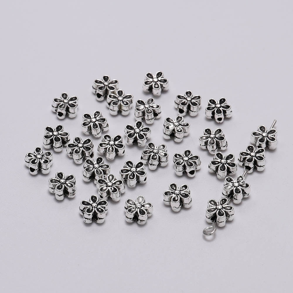6mm Tibetan Antique Spacer Flower Bead 50pcs