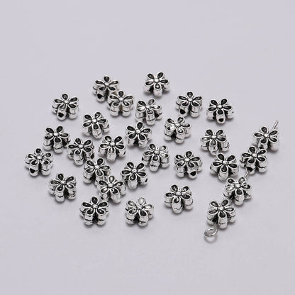 6mm Tibetan Antique Spacer Flower Bead 50pcs