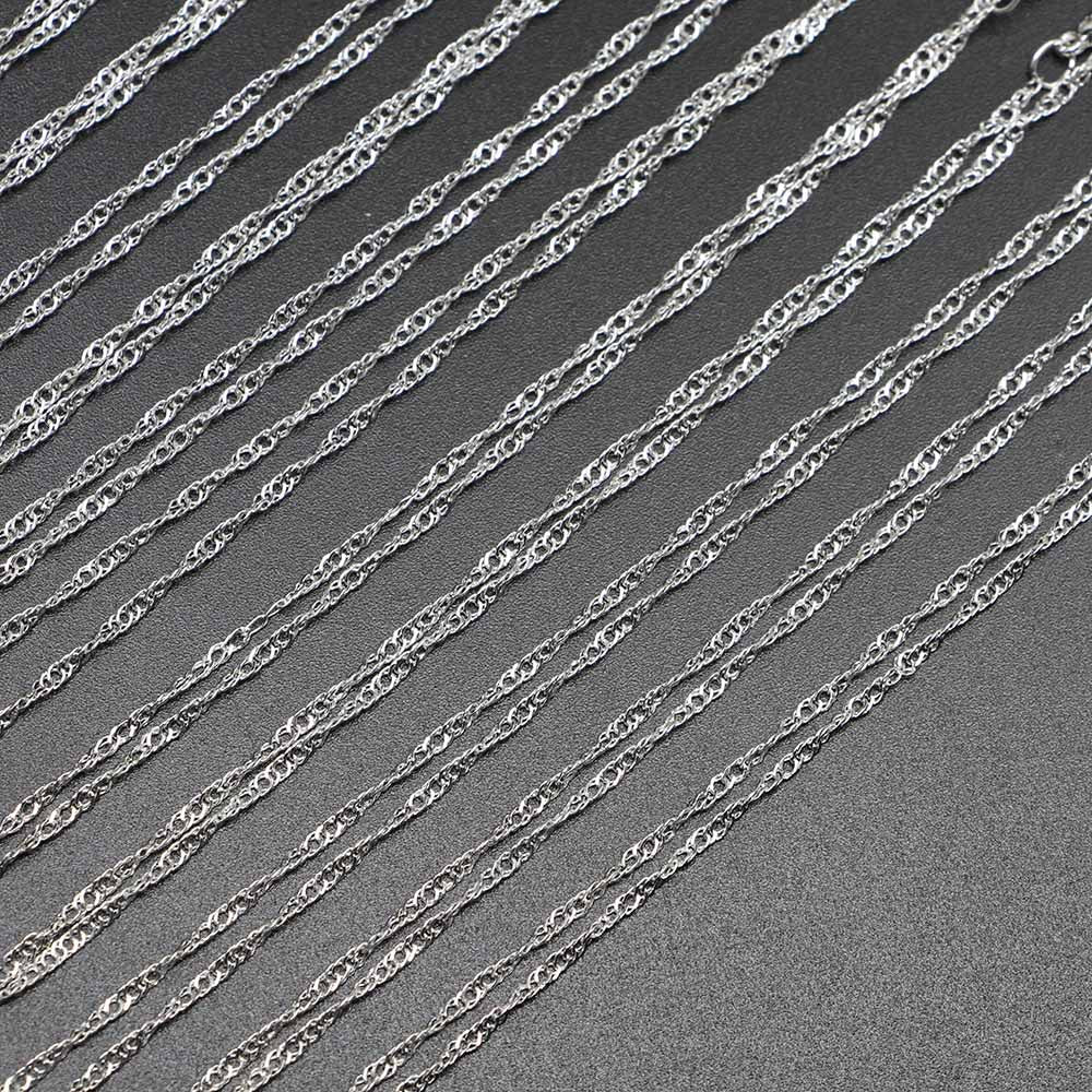 42cm Necklace Water Wave Chains with  Lobster Claw Clasp