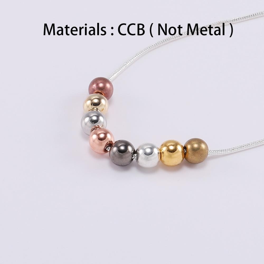 Round CCB Spacer Bead Seed, 30-100pcs