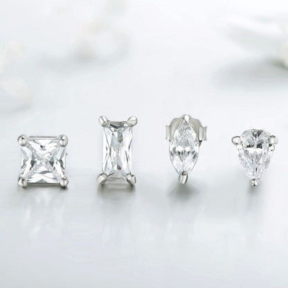 Square Rectangle Rhombus Stud Earrings