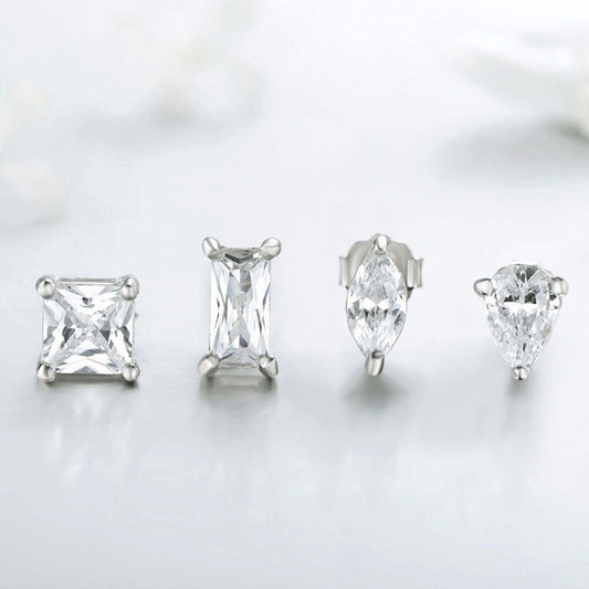 Square Rectangle Rhombus Stud Earrings