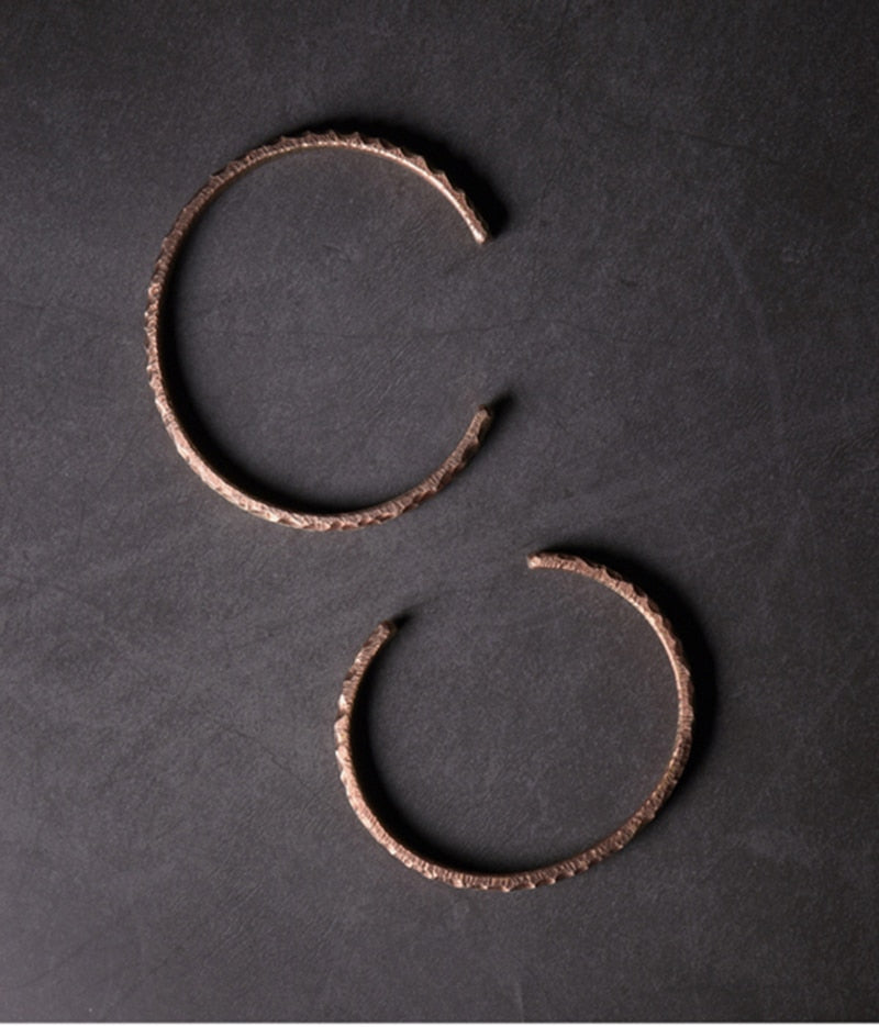 Hammered Solid Copper Vintage Cuff Bracelet