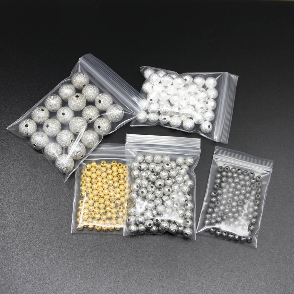 4-12mm Round Frosted Ball Spacer Beads, 20-100pcs