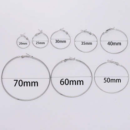 20-50mm Gold Circle Hoop Earrings