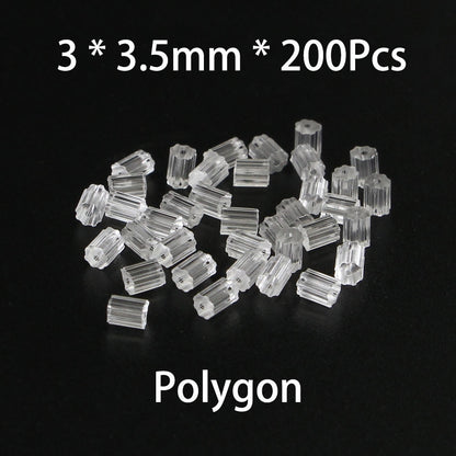 Silicone Rubber Earring Backs, 200Pcs