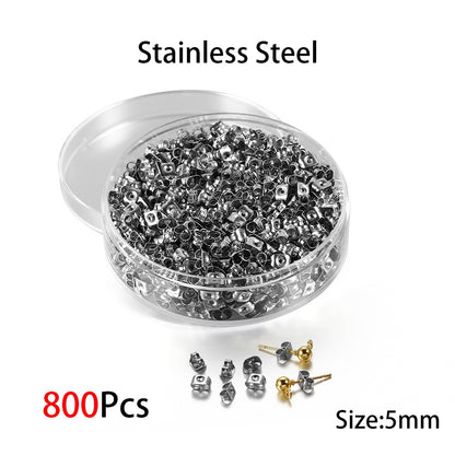 Box Silicone Bullet Earrings Back, 800Pcs