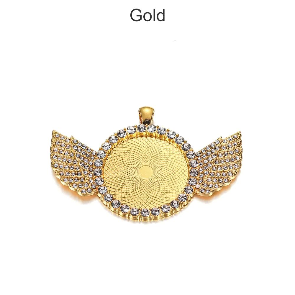 2 Stück 30 mm diamantbesetzter runder Cabochon-Sockel