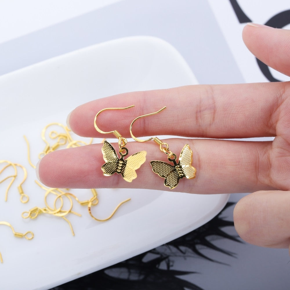 0.6x15mm Earring Clasps Hooks, 50Pcs