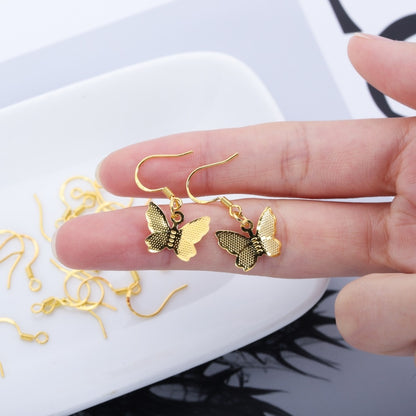 0.6x15mm Earring Clasps Hooks, 50Pcs