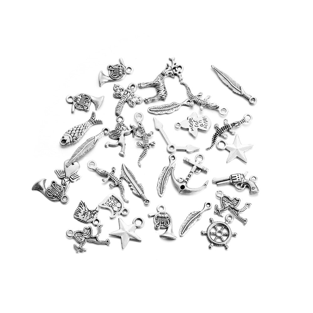 30-100Pcs Mixed Styles Pendants