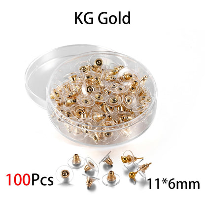 Box Silicone Bullet Earrings Back, 800Pcs