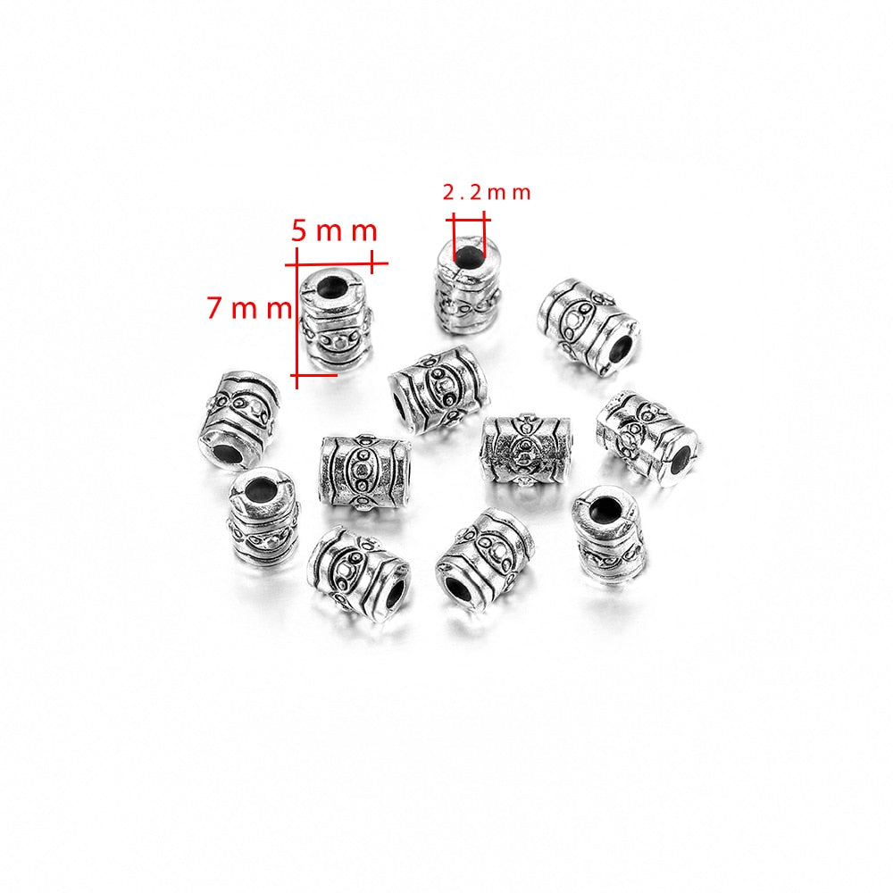 Tibetan Big Hole Spacer Loose Beads, 20pcs
