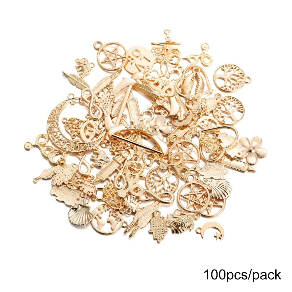 30-100Pcs Mixed Styles Pendants